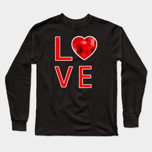 Valentien Day Shirt Love Heart Valentine Long Sleeve T-Shirt